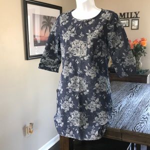 Gap denim floral dress
